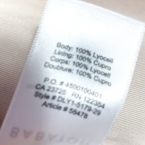 Babaton Maximo Trench Coat Denude Pink Drape Belted Pockets Long Sleeve Sz S - Picture 15 of 15